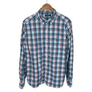 BF537 Men’s Nautica Brand Plaid Casual Button down Shirt XL